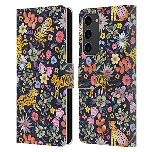 Étui Samsung Galaxy S23+ 5G protection cuir Ninola Tigers Jardin