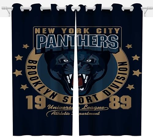 Miniatura 2 de Cortinas opacas de dibujos de animales para Habitacion, 2 paneles, patrón geométrico, decoración de sala de estar, 63 pulgadas de ancho x 63