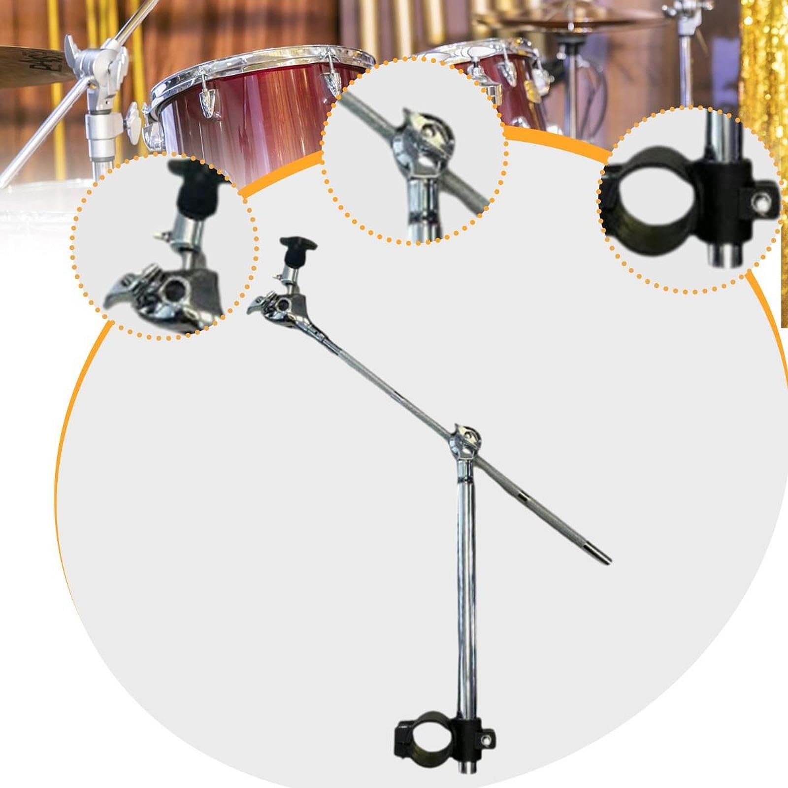 Hardware Cymbal Hardware Duty Asta Regolabile Altezza E Braccio di Estensione Angolare