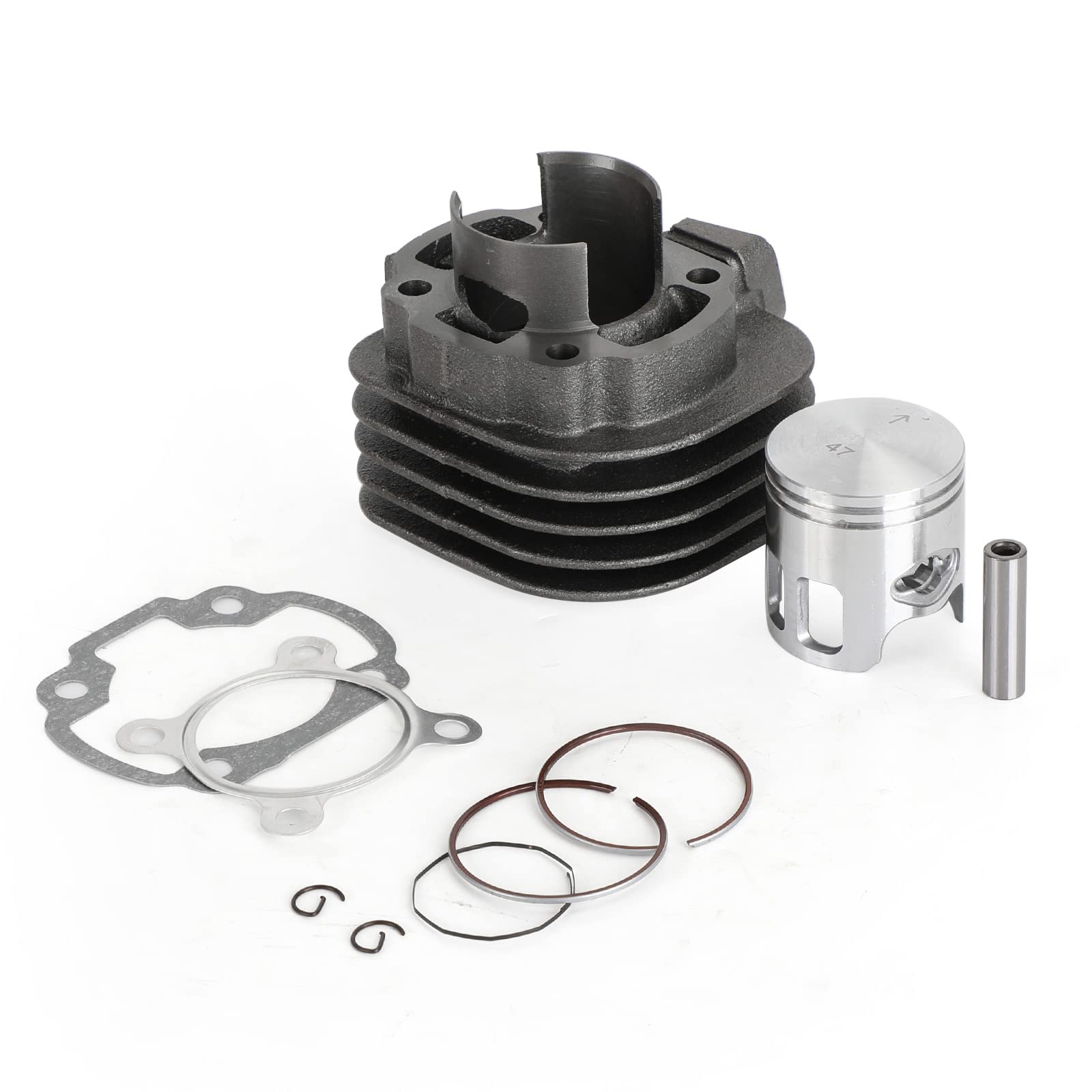 kit cilindro pistone kit cilindro 70cc Cylinder Jug 47mm 2T Big Bore Kit Fit for AC Minarelli Fit for Yamaha Aerox Jog MBK Nitro Fit for Aprilia SR 50 Piston Ring Gaskets