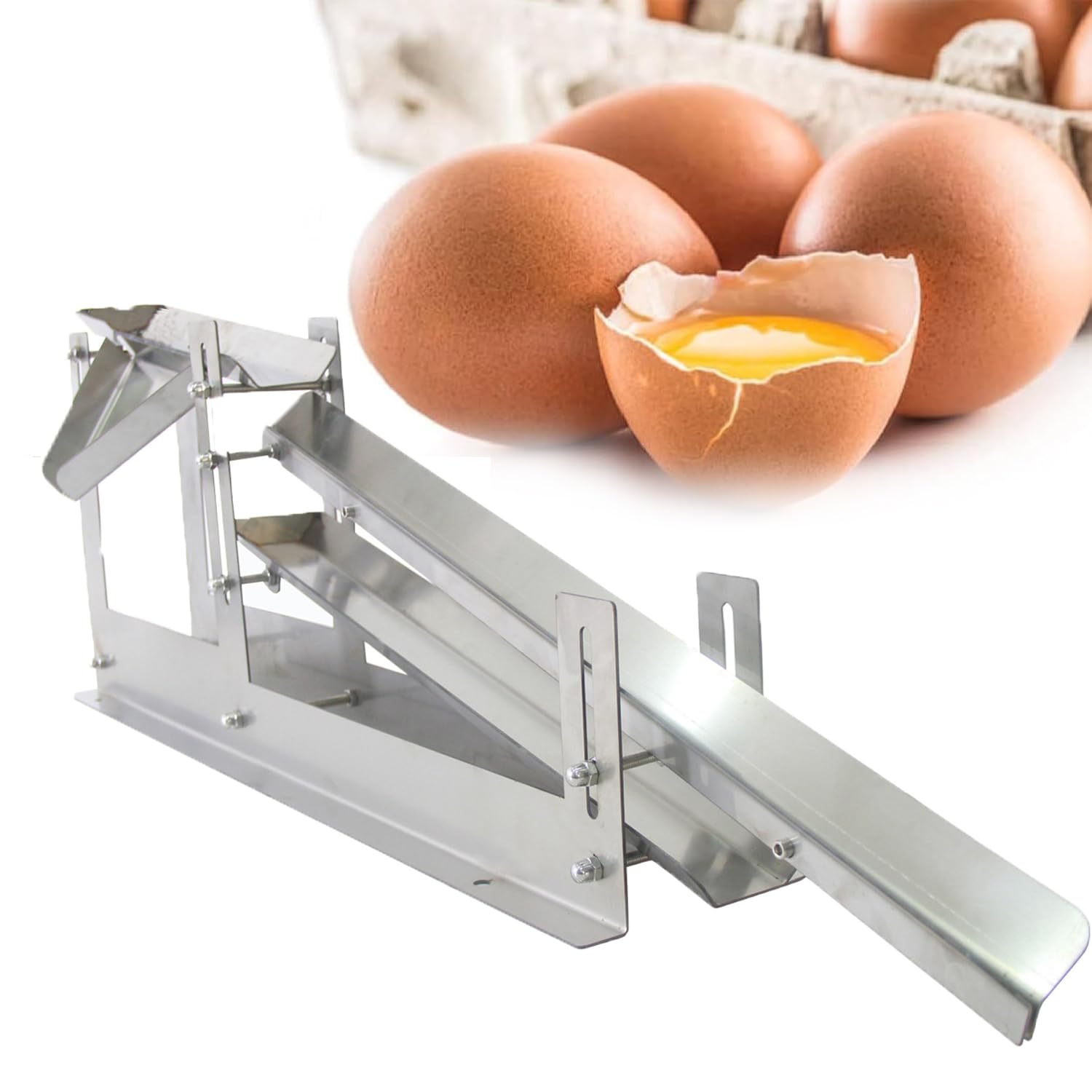 Separatore per uova, filtro liquido in acciaio inox, design durevole con altezza regolabile, ideale per pasticceria e cottura