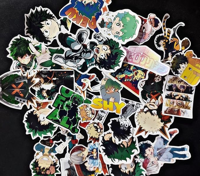 Image of Deku and Shoto Laptop Stickers Pack of 25 Stickers Perfect for Laptops /Mobile /Guitar etc. (Deku & Shoto)
