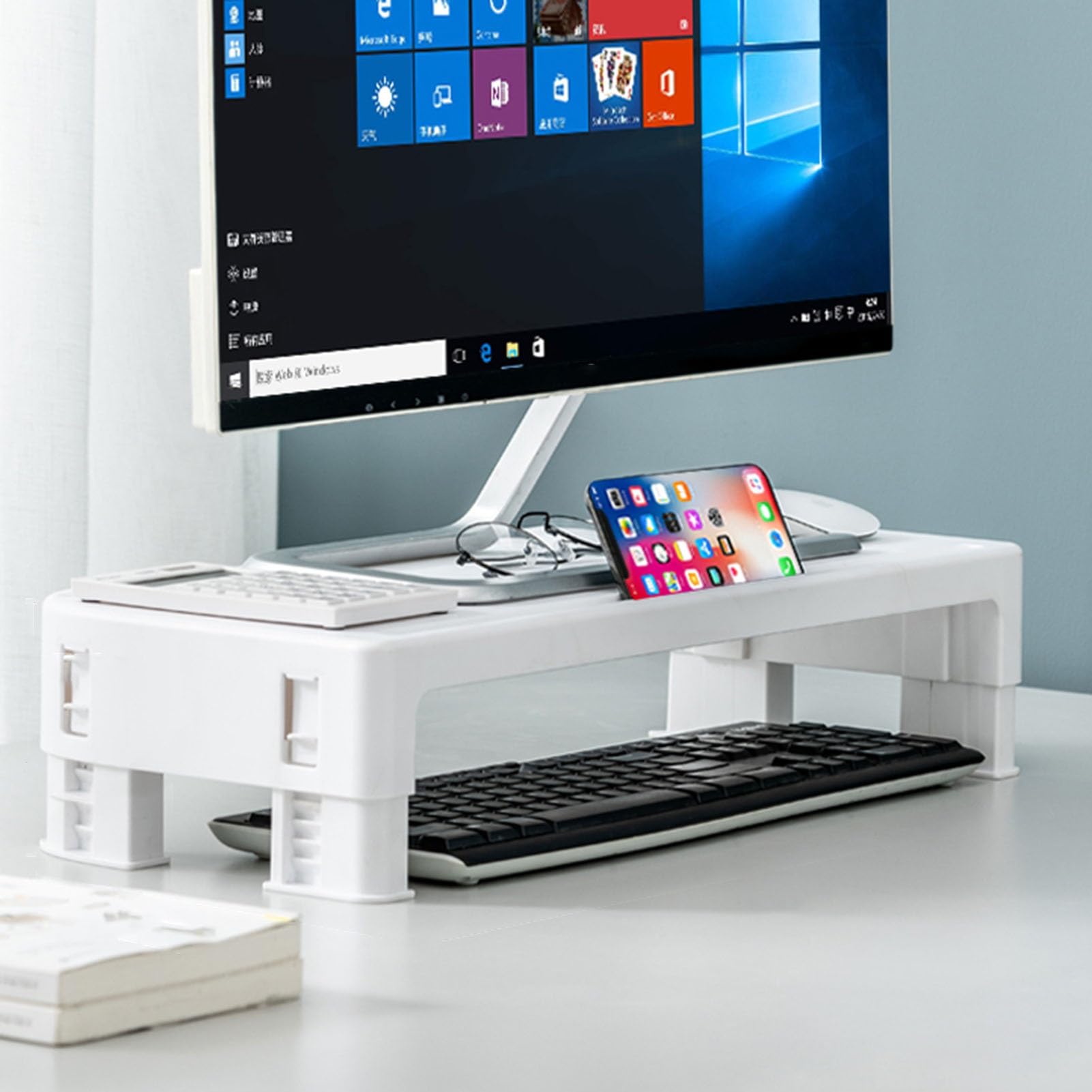 Supports d'écran d'ordinateur ergonomiques réglables pour soulager les cervicales au bureau