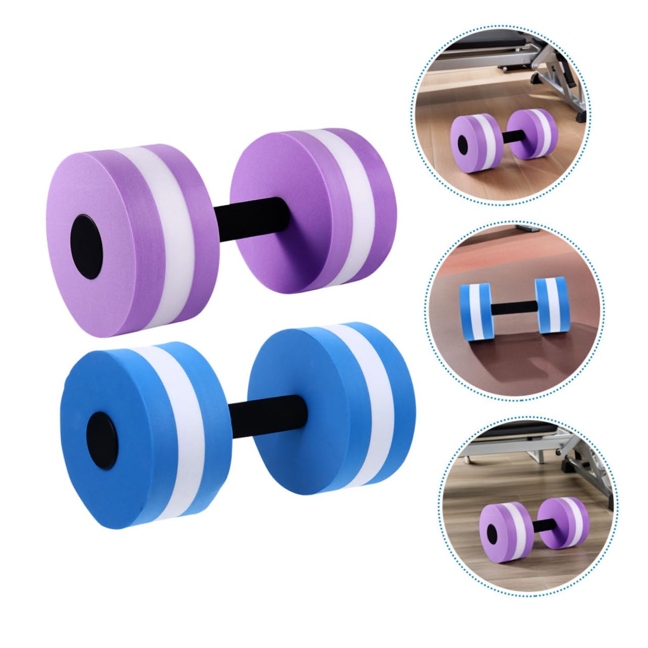YARNOW Manubri Galleggianti Rotondi Eva 4 Pezzi per Fitness Acquatico | Leggeri e Versatili, per Programmi di Recupero e Riabilitazione, Uso Casuale in Acqua Colore Casuale