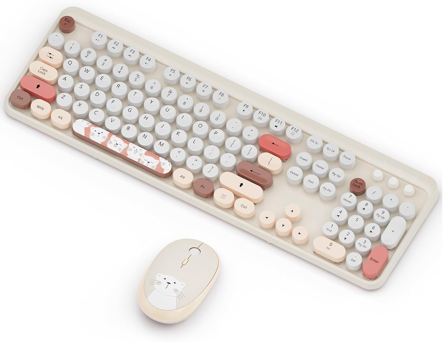 Wireless Keyboard Mouse Combo, Colorful Mouse and Keyboard