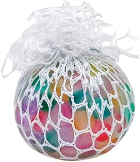 Raymond Geddes Lots O Mesh Balls - 12 Colorful Squeeze Balls Per Pack - Squish ‘N’ Squeeze Stress Ball Filled with Multicolor Orbs