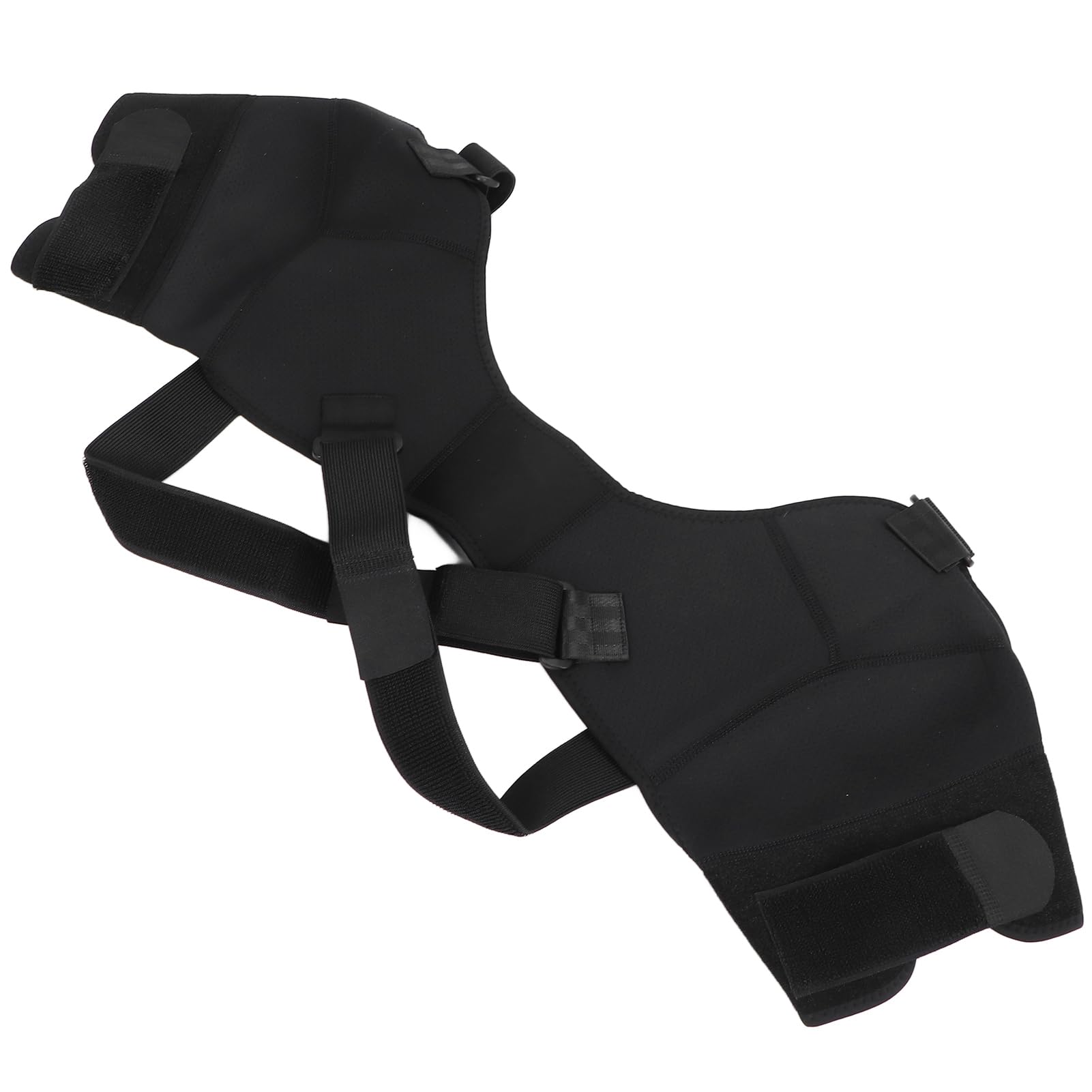 Brrnoo Bandage D'épaule élastique Ceinture D'épaule, Double Soutien D'épaule Protecteur D'enveloppe D'épaule Attelle de Bandoulière pour la Randonnée en Plein Air Sports de Levage pour la(M)