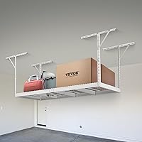 Vista 31 de VEVOR Overhead Garage Storage Rack, 3x6 Garage Ceiling Storage Racks, Heavy Duty Adjustable Cold Rolled Steel Racks for Garage Storage, White