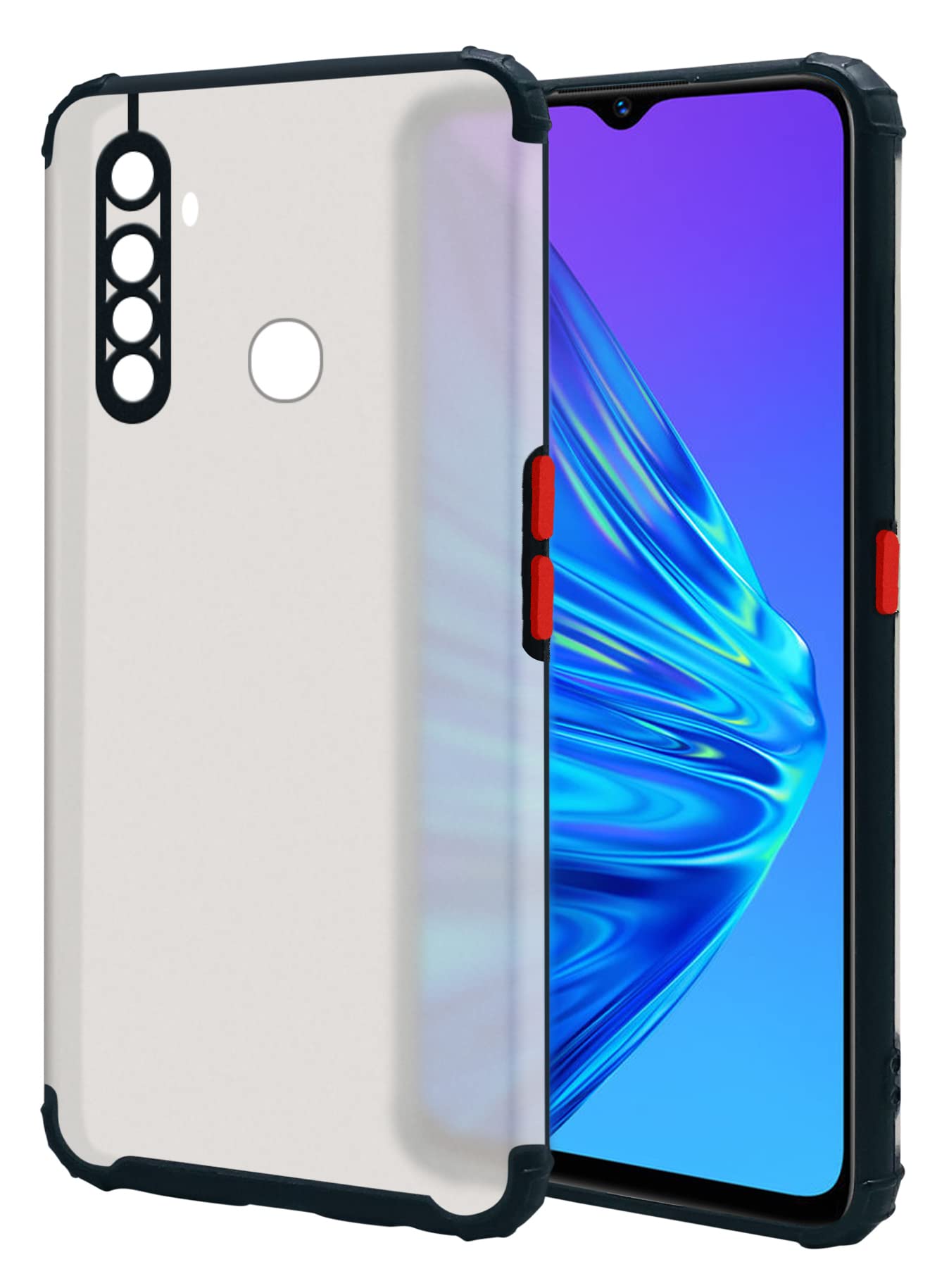 Jkobi Back Cover Case for Realme 5 | Realme 5s | Realme 5i (Side Moulded Translucent Sheet | Shockproof Bumpers | Camera Protection | Neon Highlighted Keys | Black) (B09LYZ8GXX) Amazon Price History, Amazon Price Tracker