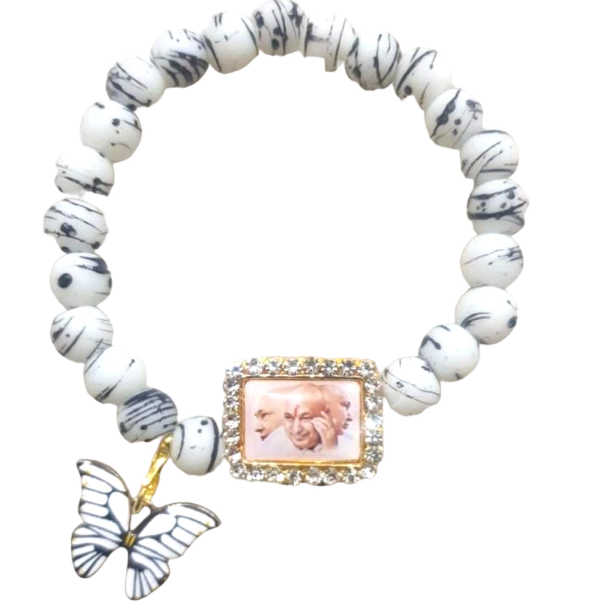 Tickle Cart Womens Guruji Swaroop Braclet Of White And Black Pearl With Butterfly Charm | Pack Of 1 | *** Limited Stock *** (B0CXWHP4VB) Amazon Price History, Amazon Price Tracker