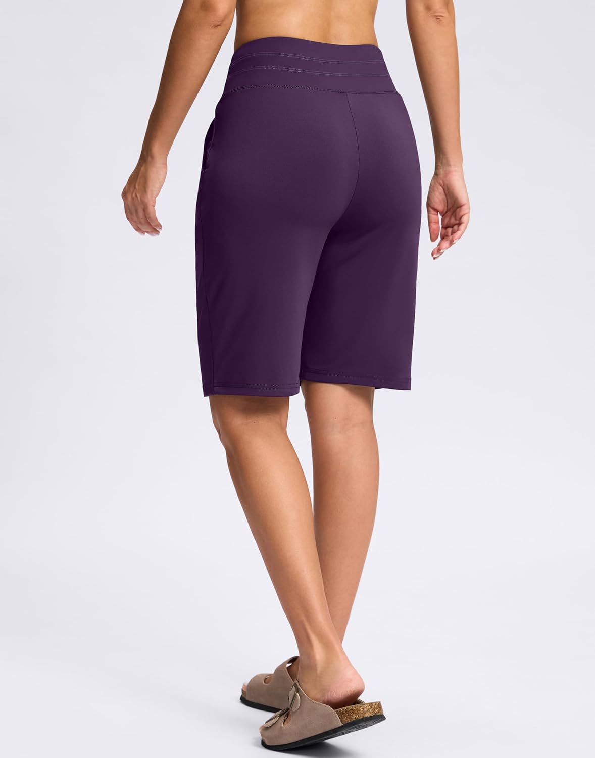 G GRADUAL Bermuda Shorts for Women with Pockets 10" Knee Length Womens High Waisted Long Shorts for Walking Athletic Workout - Image 4