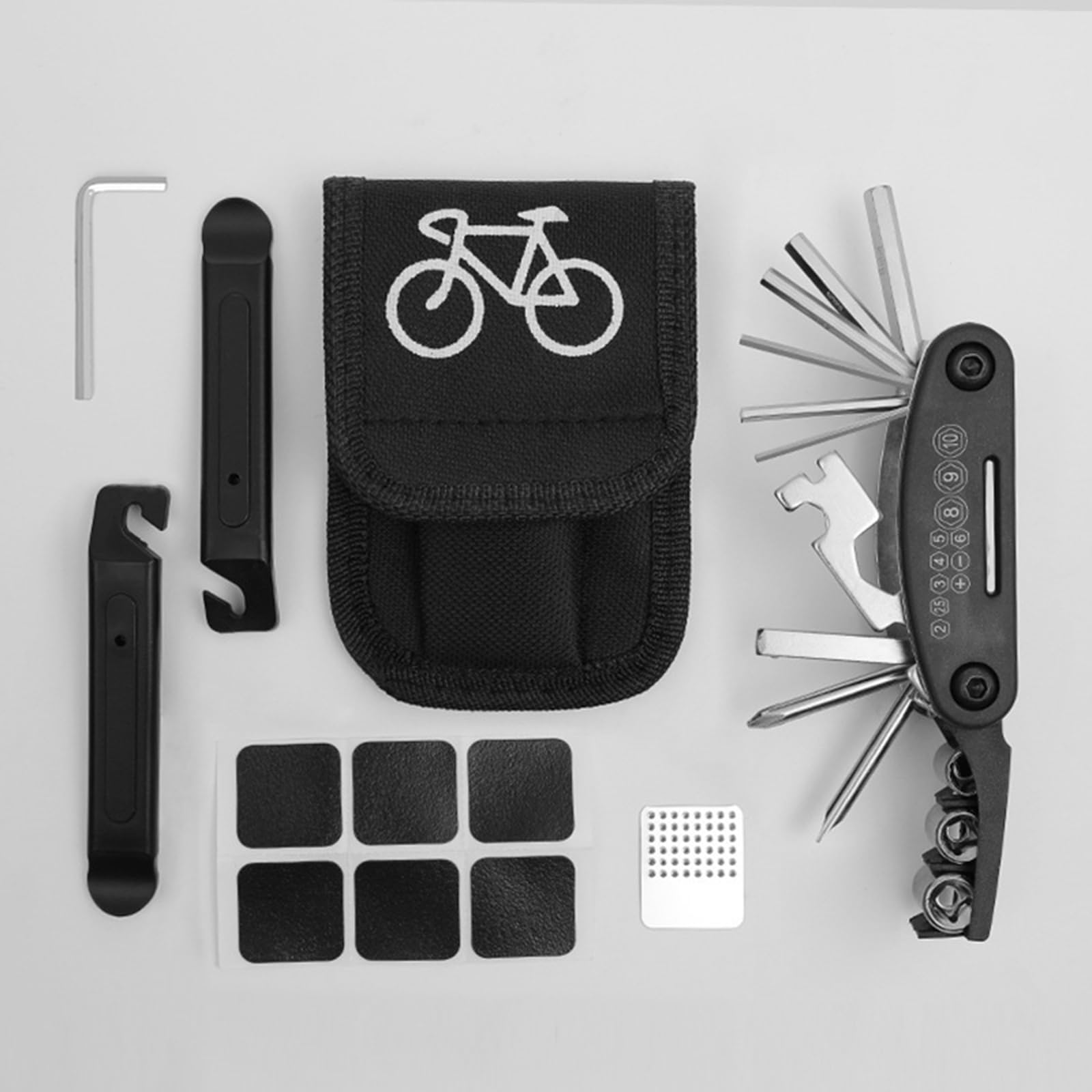 Bici portatili Riparazioni Pneumatici Strumento Multifunzionale Puntura Manutenzione Strumento Biciclette Fix Tire Tool Set con Borsa di Immagazzinaggio