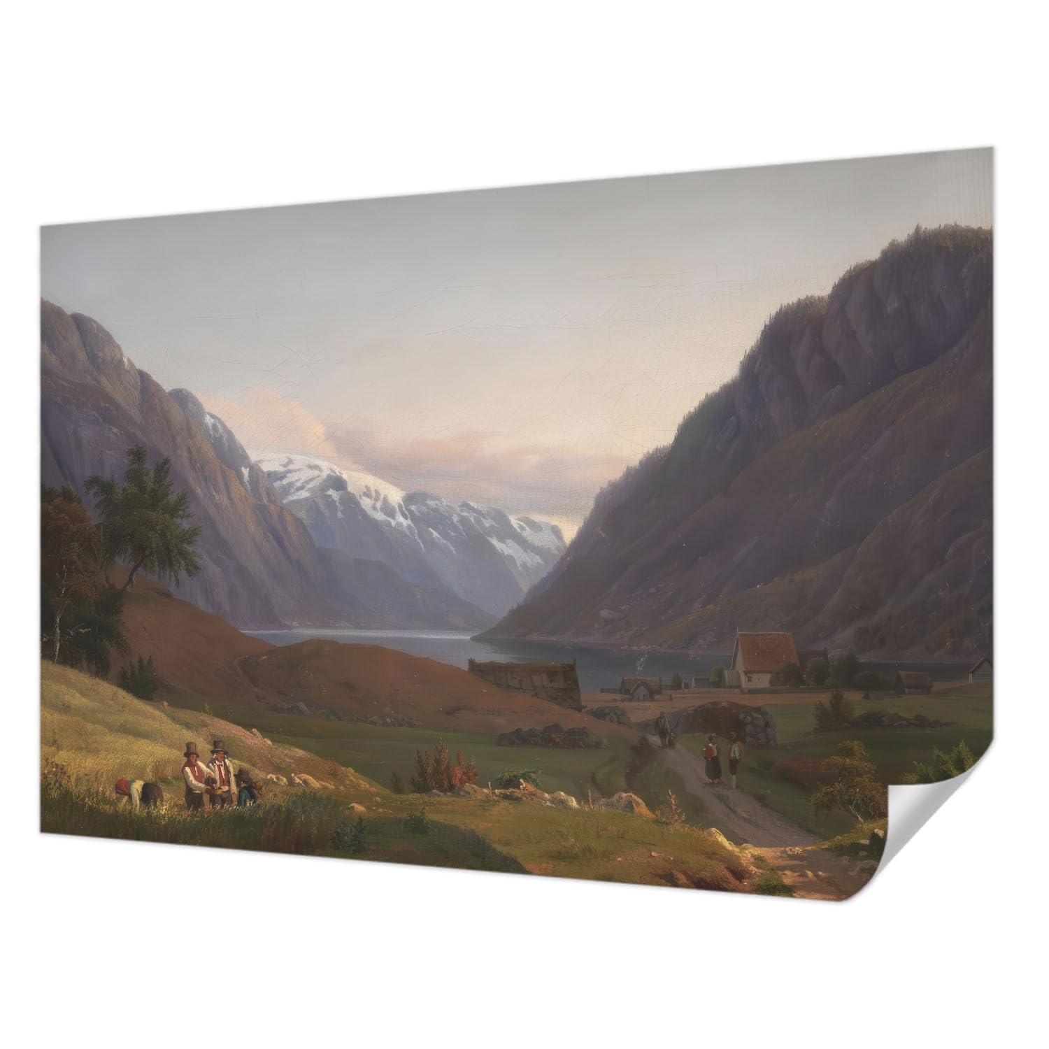 Mural autoadhesivo de montaña para el salón o recibidor con diseño panorámico Tulup
