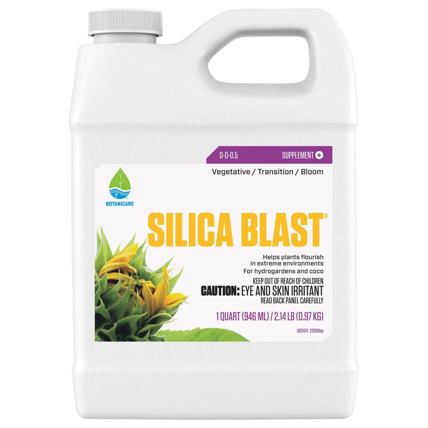 Botanicare Silica Blast, Plant Supplement, 0-0-0.5, 1 qt.