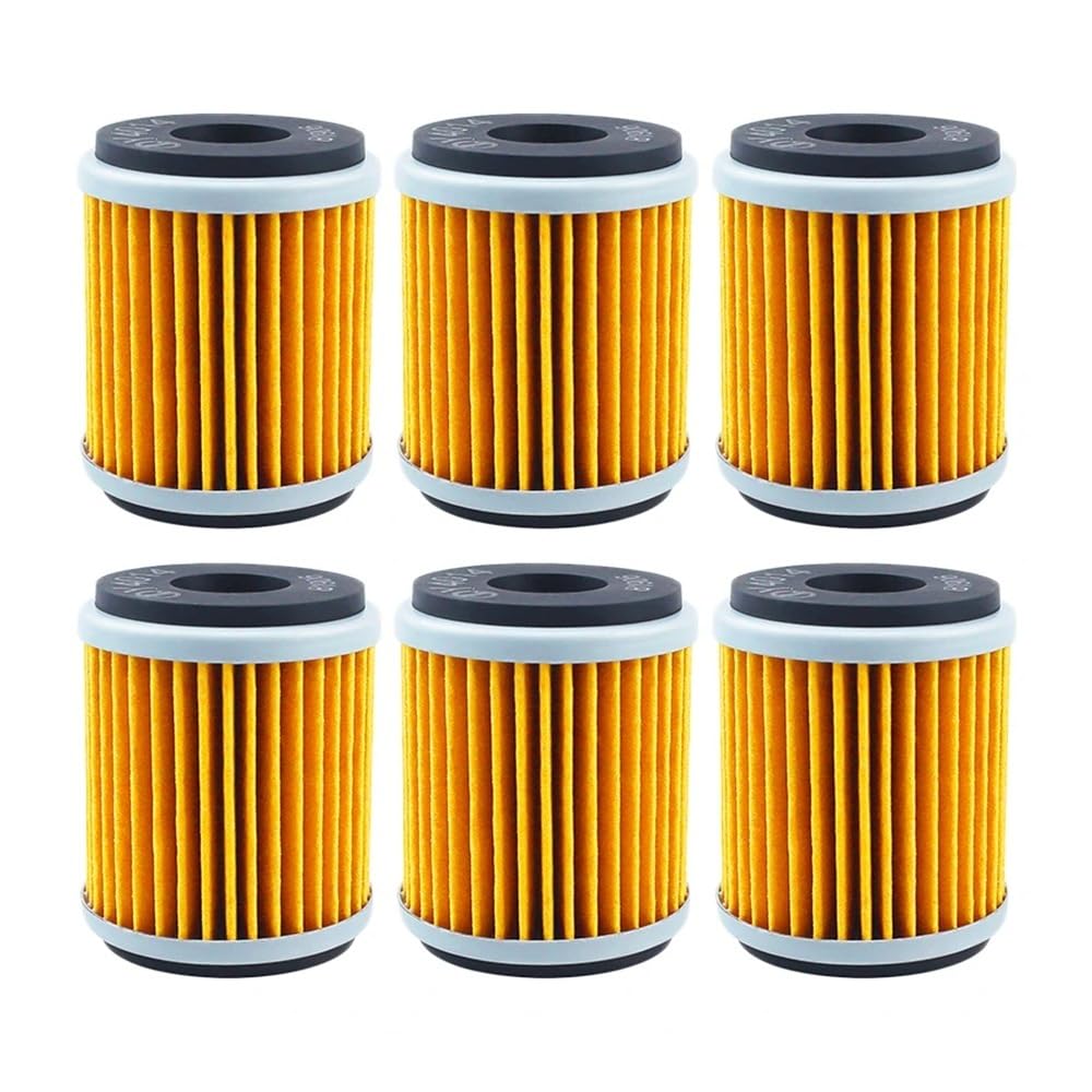 Filtro olio for YFM 250 WR125R WR125X WR250F WR250R WR250X WR450F YZ250F YZ250FX YZ450F YFZ450(6pcs-yellow)