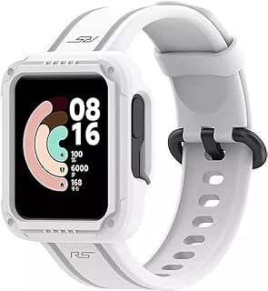 V VOLT Compatible with Xiaomi Mi Watch Lite/Redmi Watch 2 Lite/Poco Watch/Redmi Watch 2/Horloge 2 Adjustable Soft Silicone Replacement Wristband with Cover