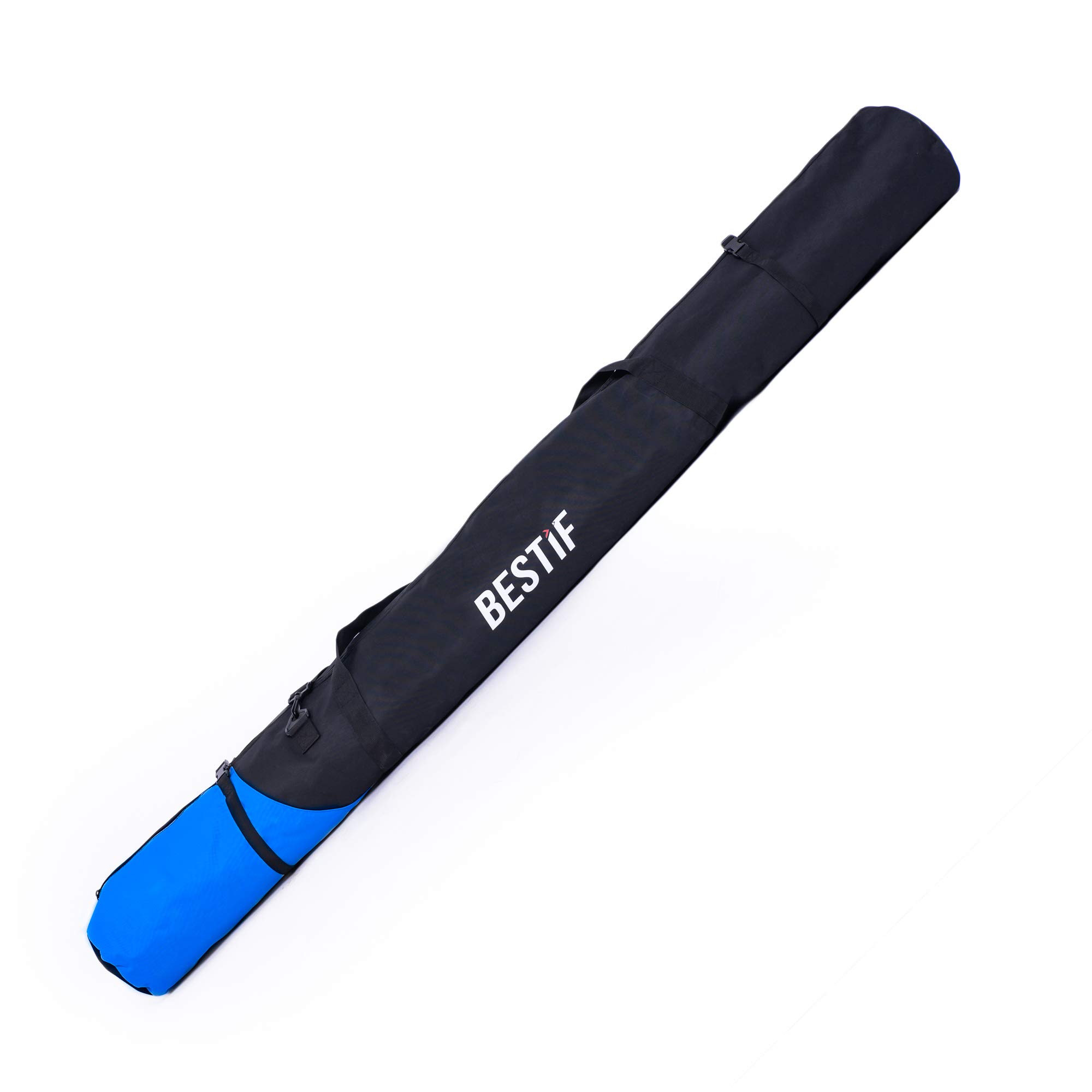 Borsa da Sci Impermeabile Fino a 175 cm, Sacca Antistrappo da Viaggio Con Tracolla (Nero, Blu)