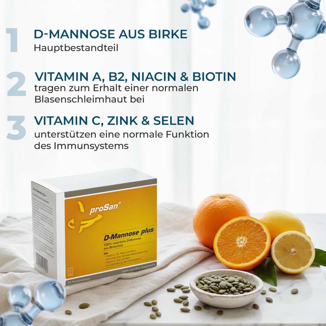 proSan D-Mannose plus (Monatspackung: 30 Sticks)