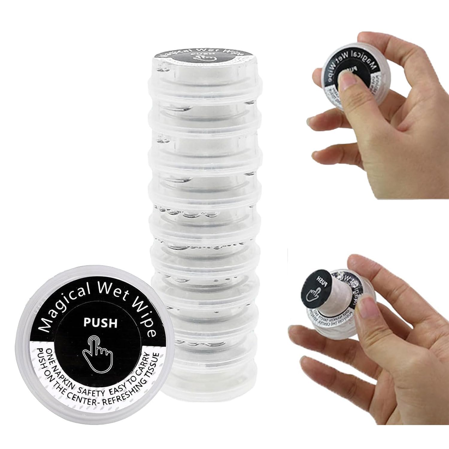 Koshiya Mart Magical Hand Wipes, Pressed Portable Wet and Dry Wipes