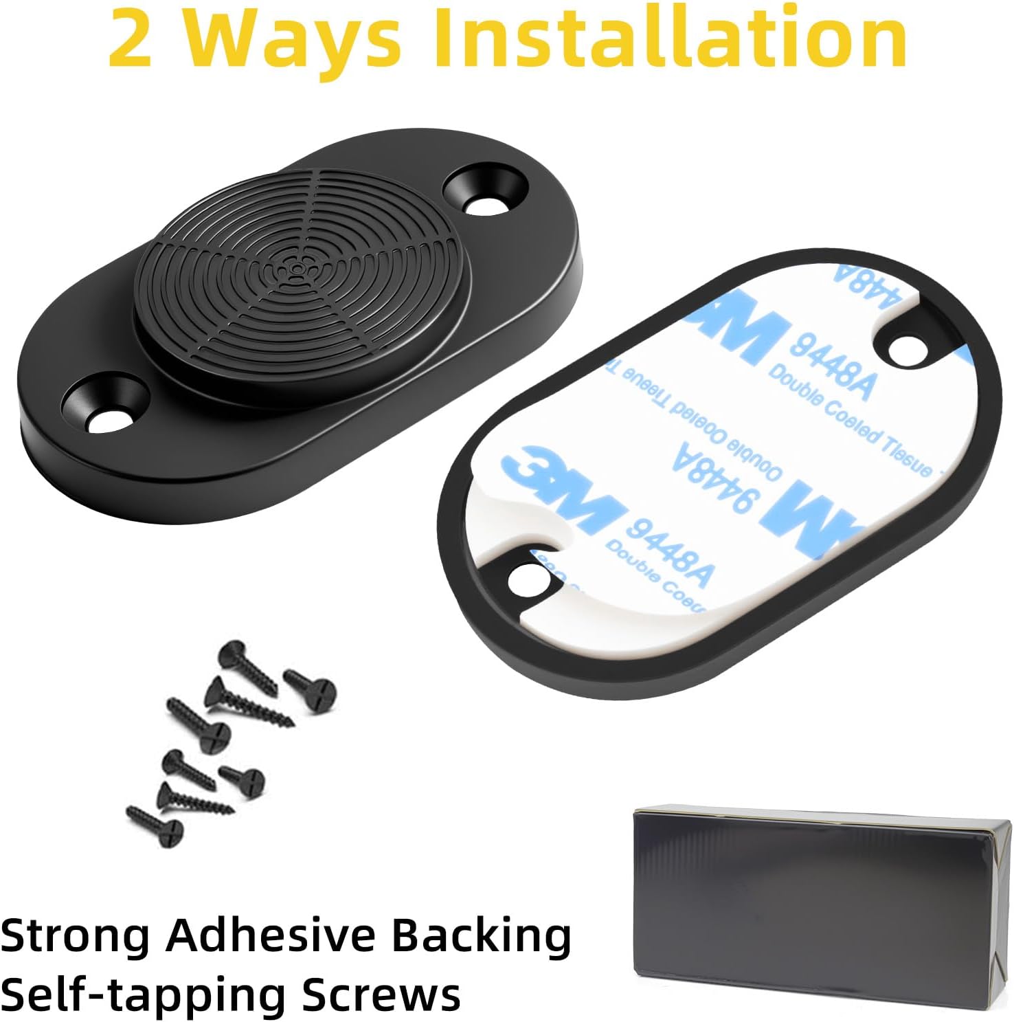 Besrilien Gun Magnet Magnetic Mount HQ Rubber Coated Buckler Series for Car, Truck, Desks, Safes, and Walls Indoor Racks Concealed Holder for Handgun