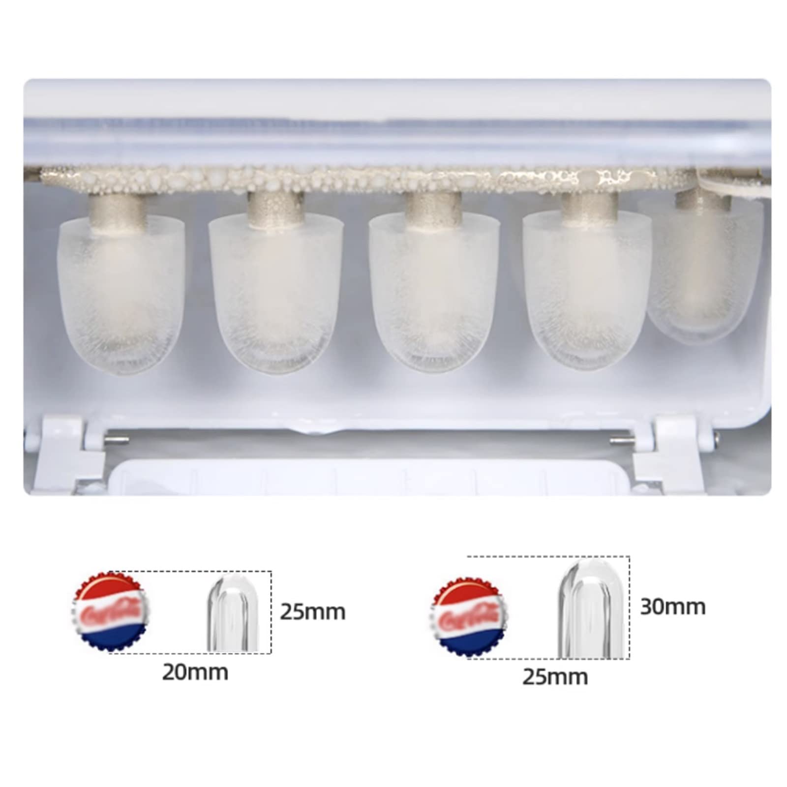 Máquina para fabricar hielo sobre encimera Máquina de cubitos de hielo for restaurante frío, máquina de hielo comercial, máquina de hielo, tienda de té de la leche comercial Máquina de hielo eléctrica