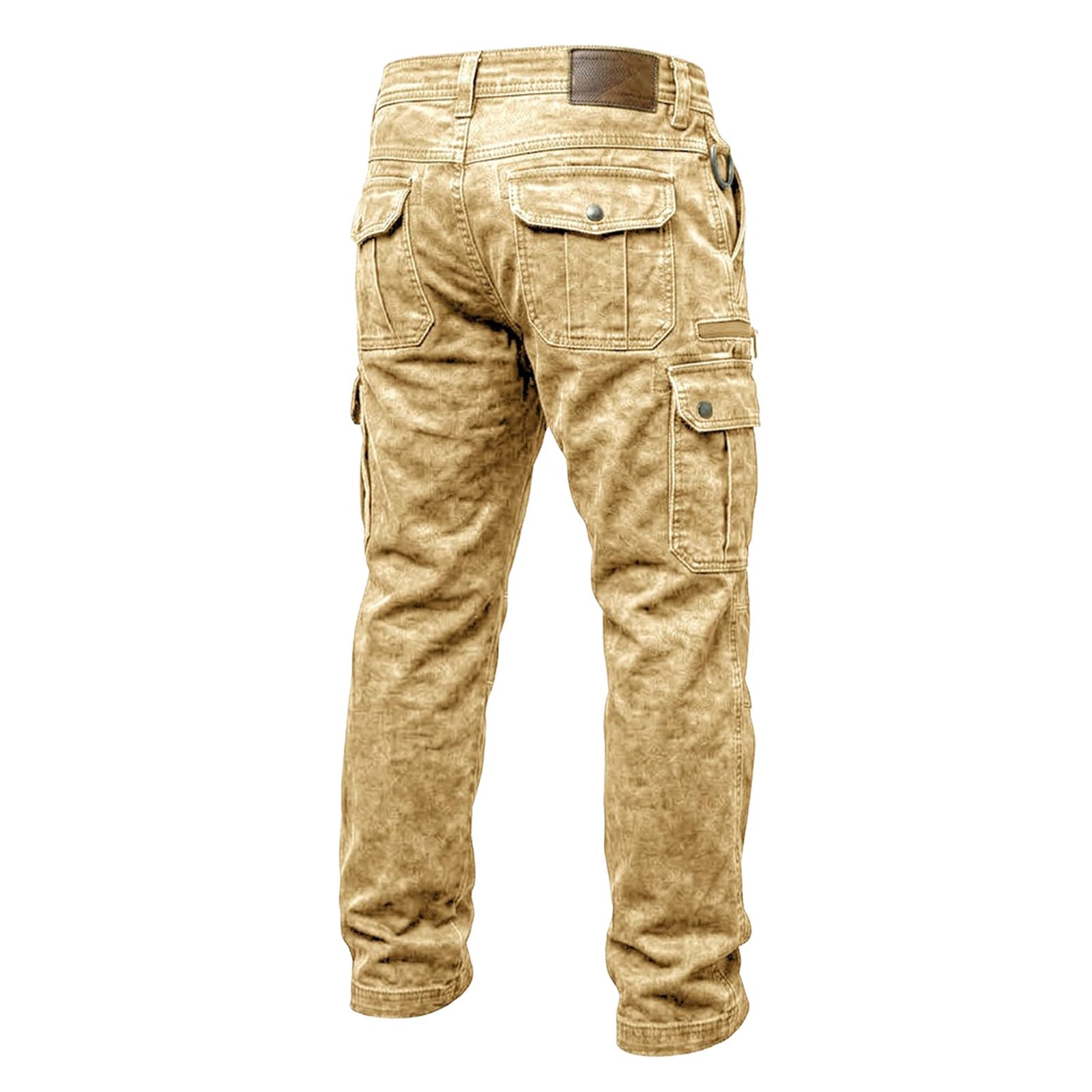 Generico Jeans Cargo Uomo Regular Fit,Pantaloni da Lavoro Uomo