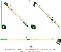 Vista 7 de Duckura Juego de herramientas de jardinería para niños, juego de 7 piezas de carretilla para niños con pala, rastrillo, rastrillo de hojas, verano