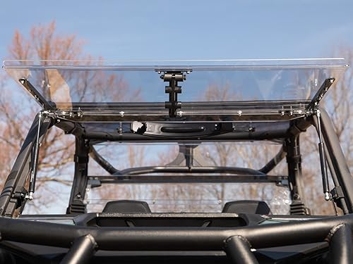 Miniatura 4 de SuperATV - Parabrisas abatible para Can-Am Maverick Trail 800/1000 2018+ | Hecho de policarbonato transparente resistente a los arañazos de 1/4