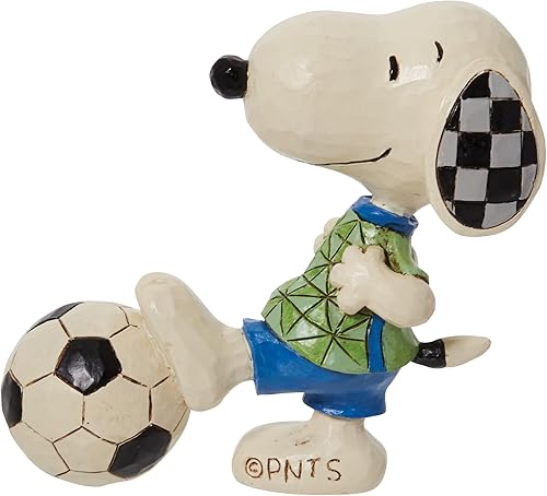 Miniatura 2 de Enesco Peanuts by Jim Shore Snoopy Playing Soccer - Figura en miniatura, 3.25 pulgadas, multicolor
