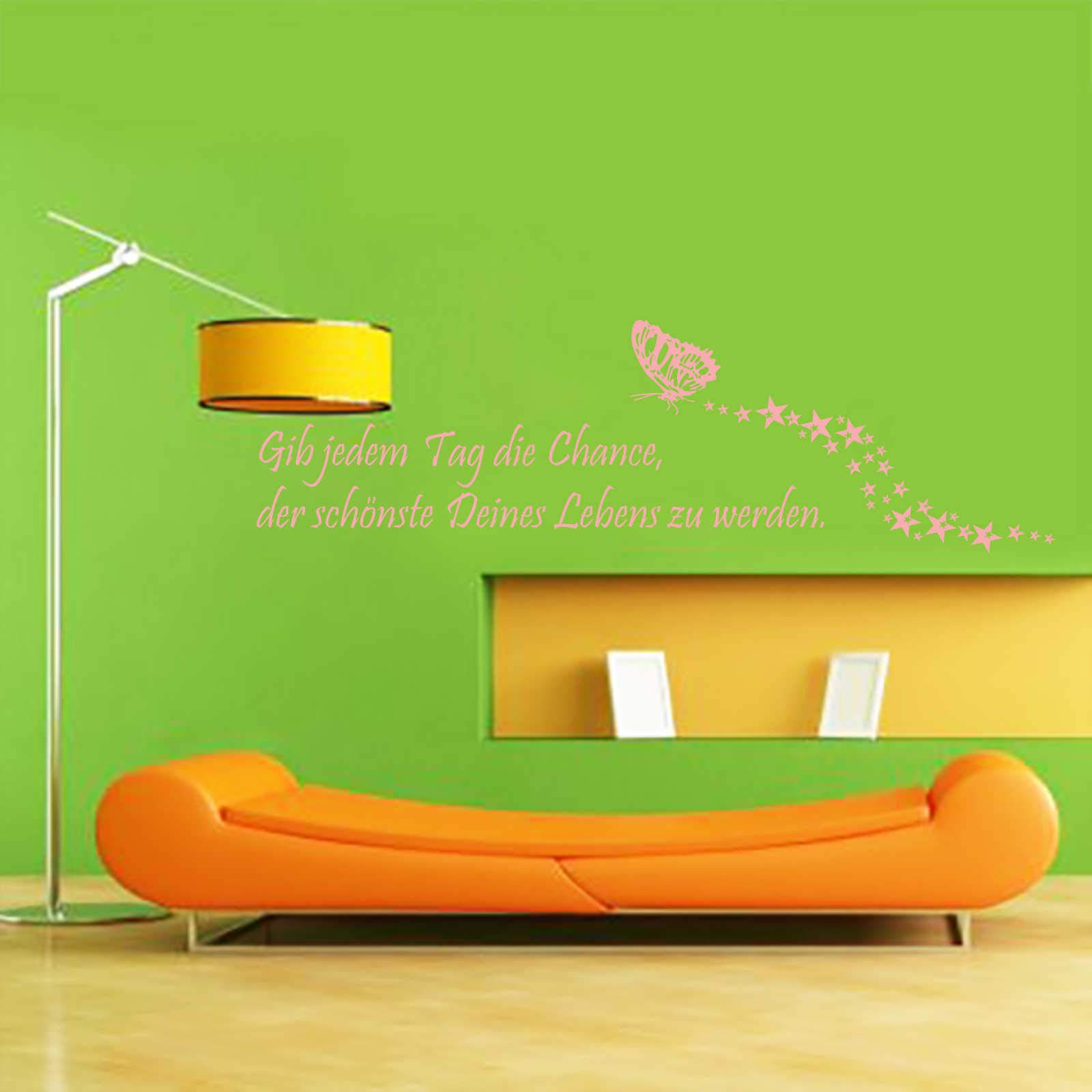 INDIGOS UG - Decalcomanie da muro - adesivi da parete - Murale - Dare ogni giorno la possibilità - 120 cm x 36 cm rosa chiaro - Decorazione per soggiorno, camera dei bambini, ufficio, scuola