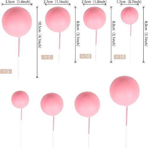 Miniatura 172 de Rsstarxi 30 piezas de bolas de burbujas para decoración de tartas, bolas de espuma, mini globo para cupcakes, decoración de bricolaje para baby Oro