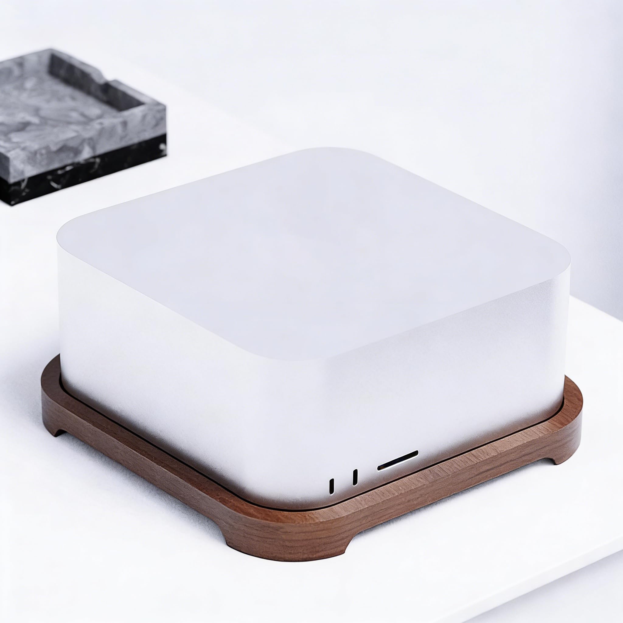 Supporto in noce compatibile con Apple Mac Studio M2 Series, staffa di raffreddamento da tavolo con filtro antipolvere per accessori per laptop Mac Studio