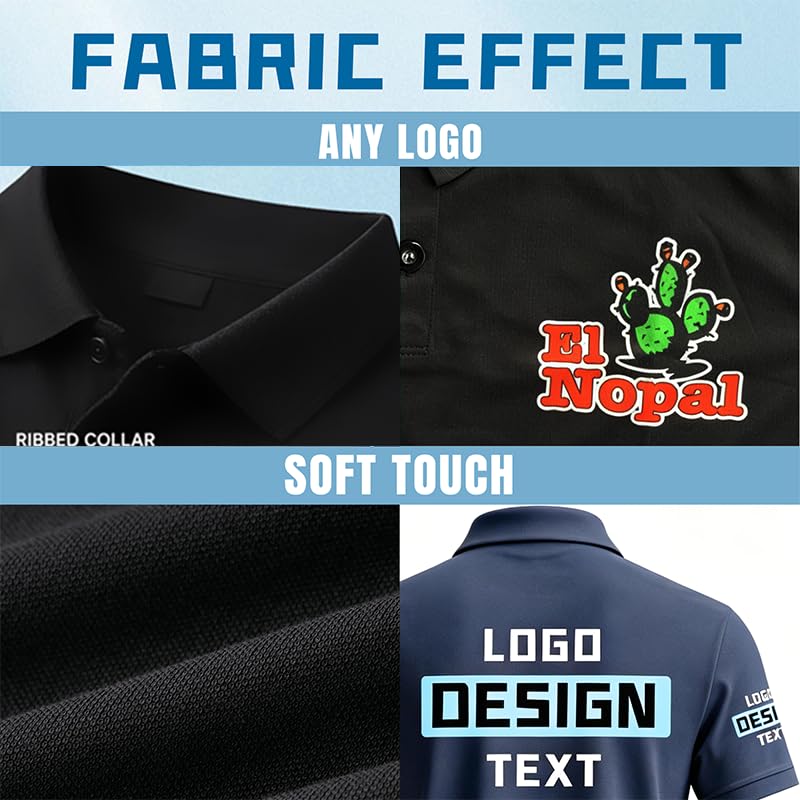 Custom Polo Shirts for Men Women Youth Design Your Own Golf Jersey Personalized Team Uniform Business Work Shirt miniatura 5