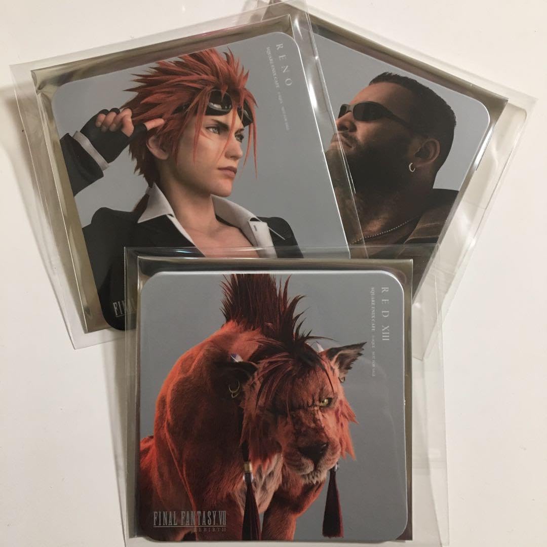 Amazon.co.jp: スクエニカフェ FF7R リバース コースター レノ レッド 