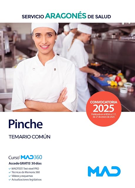 Portada de Pinches del Servicio Aragonés de Salud 2025. Temario Materia Común
