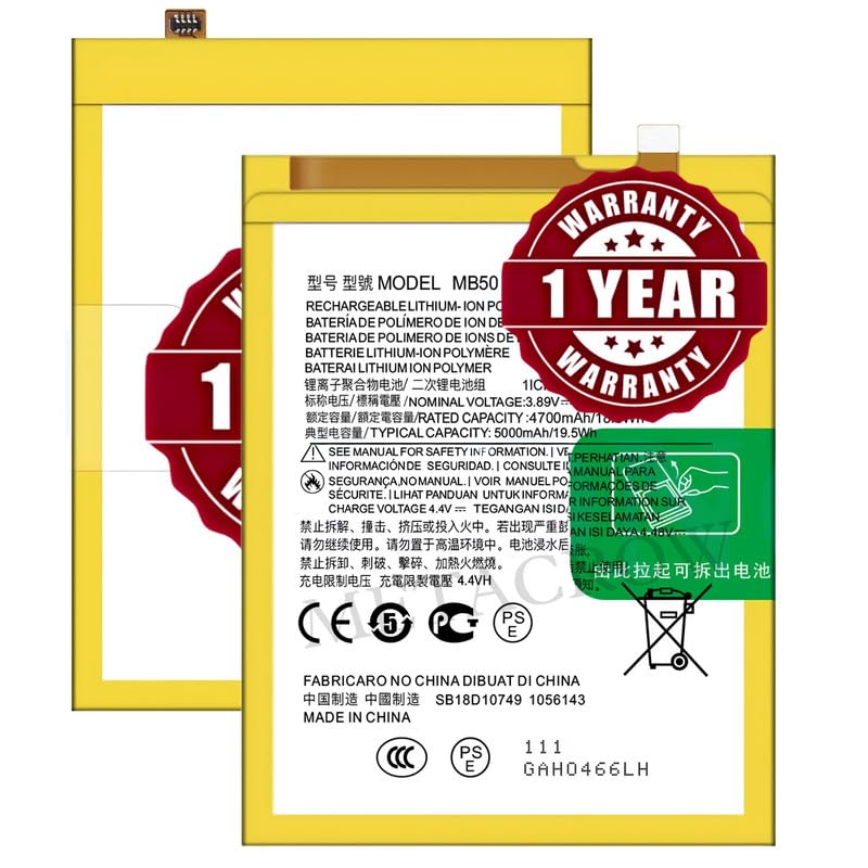 Image of Original MB50 Battery Compatible for Motorola Moto Edge 2021 (XT2141-1) | Edge S30 (XT2175-2) | Moto G200 5G - (5000mAh) - 1 Year Warranty JK1