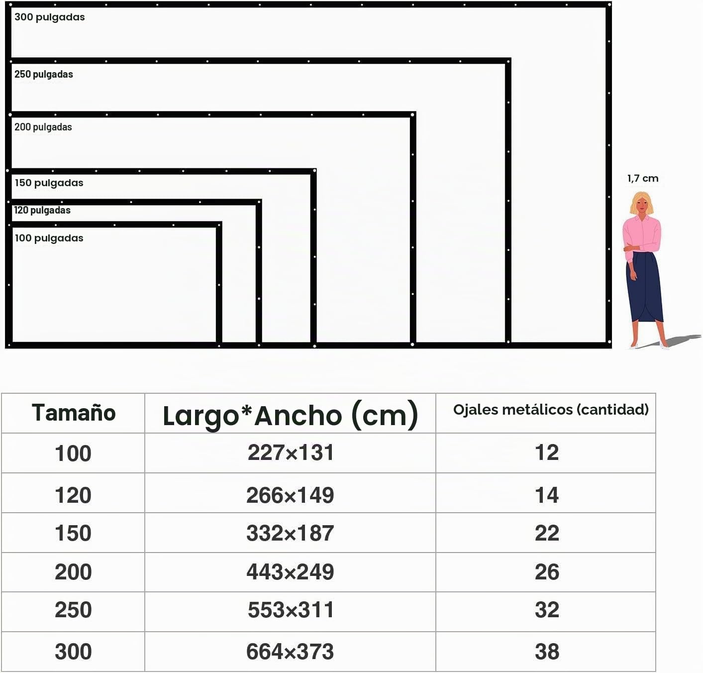 NIERBO Pantalla Proyector, Pantallas para Proyectores 200 Pulgadas 16 : 9 Lavable Pantalla de Proyección Plegable 443x249cm Full HD 3D 4K para Cine en Casa o Exterior