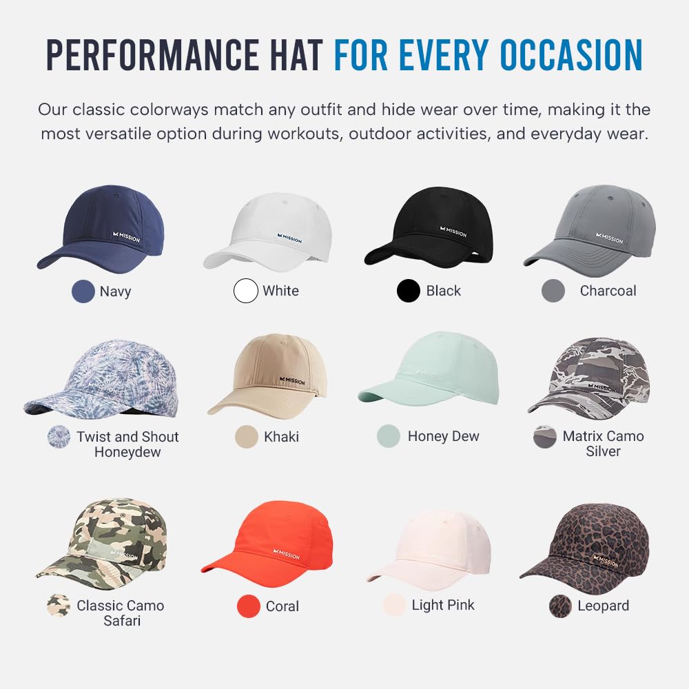 Mission Czapka chłodząca - czapka baseballowa unisex, chłodzi się, gdy jest mokra