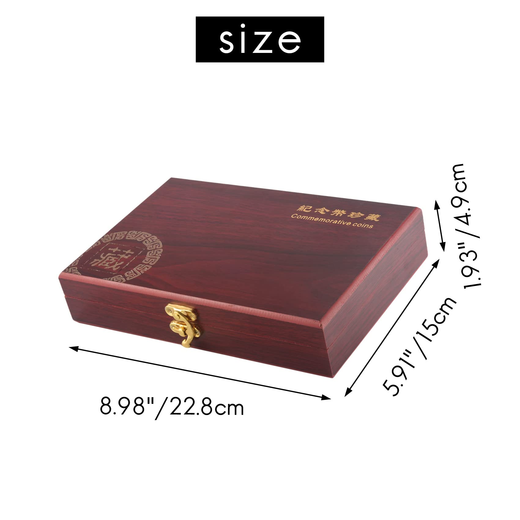 Image secondaire de Kquepo 50IèCes SéRies BoîTe de Rangement en Bois pour BoîTe de Rangement de Protection de PièCe de Monnaie BoîTe Ronde BoîTe de