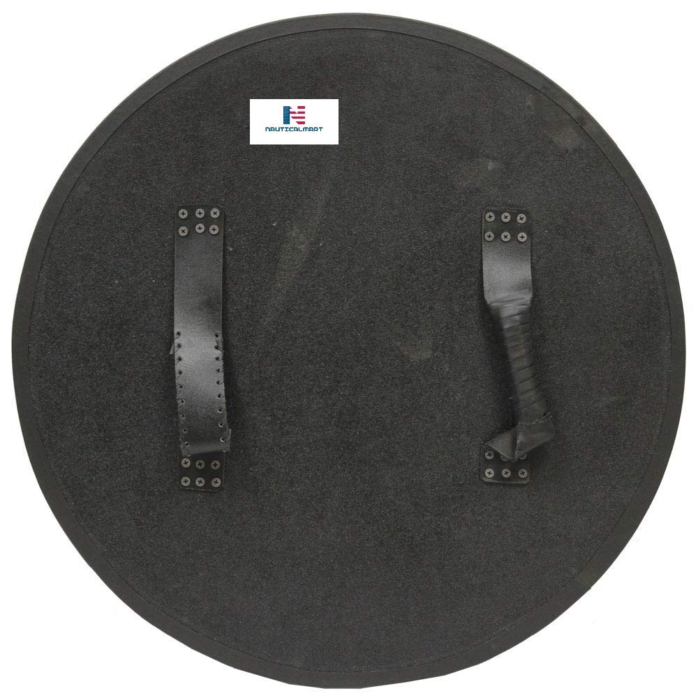 NauticalMart Medieval Norse Historical Wooden Blue Spiral Viking Round Shield LARP