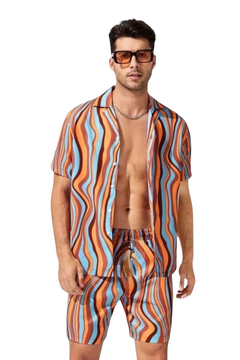 om sai latest creation Co Ord Set for Men | Night Suit | T-Shirt and Shorts Set for Man | Night Dress | Pyjama Set | Summer Wear | Lounge wear | Beach Outfit-picture-53