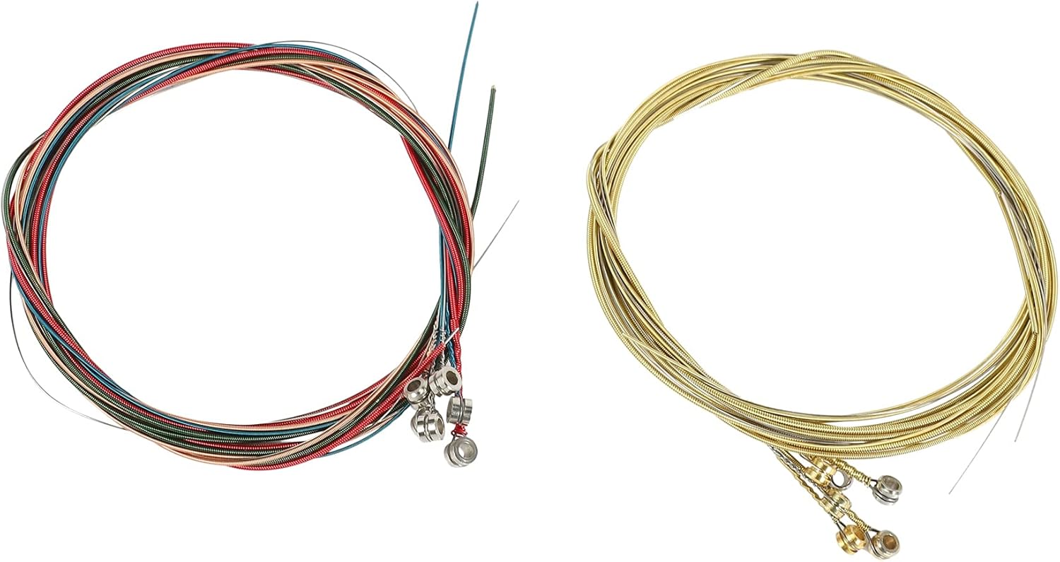 Lrocaoai 2 Sets of 6 Guitar Strings Replacement Steel String for Acoustic Guitar Guitar Changing