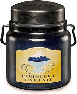 McCall’s Candles | Blueberry Parfait | 16 oz Scented Candle | USA-Poured | Vintage Rustic Jar with Carrying Handle | Sweet Berry Dessert Fragrance