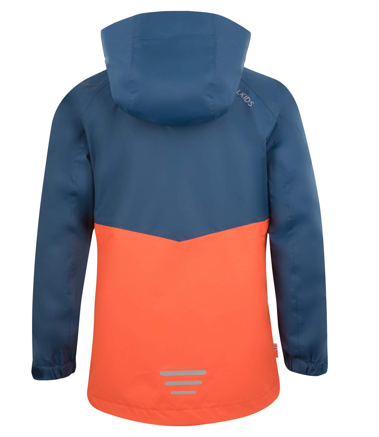 Trollkids Kinder Bryggen wasserdichte winddichte 3in1 Jacke, Mystik Blau/Orange, Größe 152