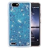 Case for ZTE Tempo X,Sparkle Stars Liquid Glitter Dynamic Stars Soft TPU+Hard PC Case for ZTE Blade...