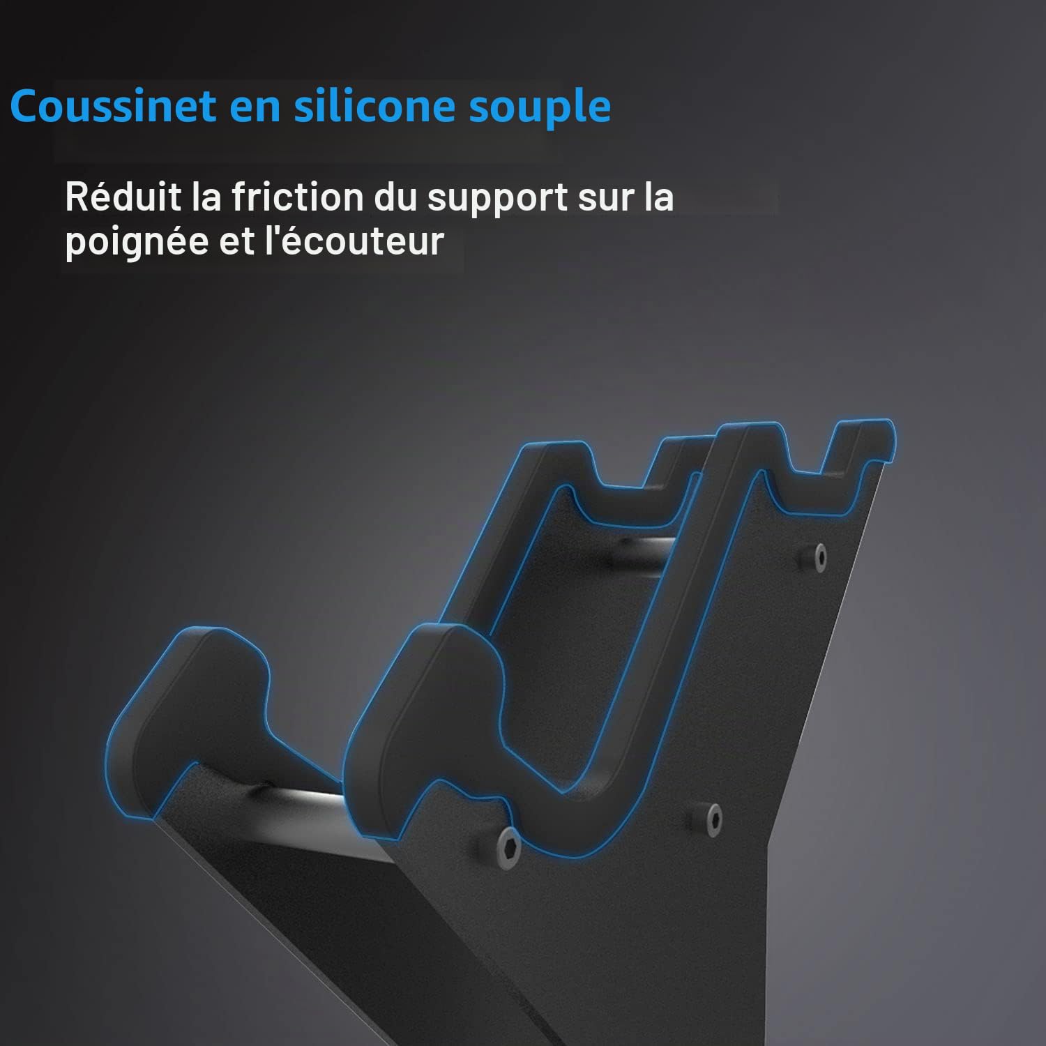 NBCP Support de Manettes de Jeu, Porte de Casque de Manettes pour Xbox Series x/Xbox One / PS5 / PS4 / Switch, Accessoires de Contrôleur de Jeu en Métal Aluminium