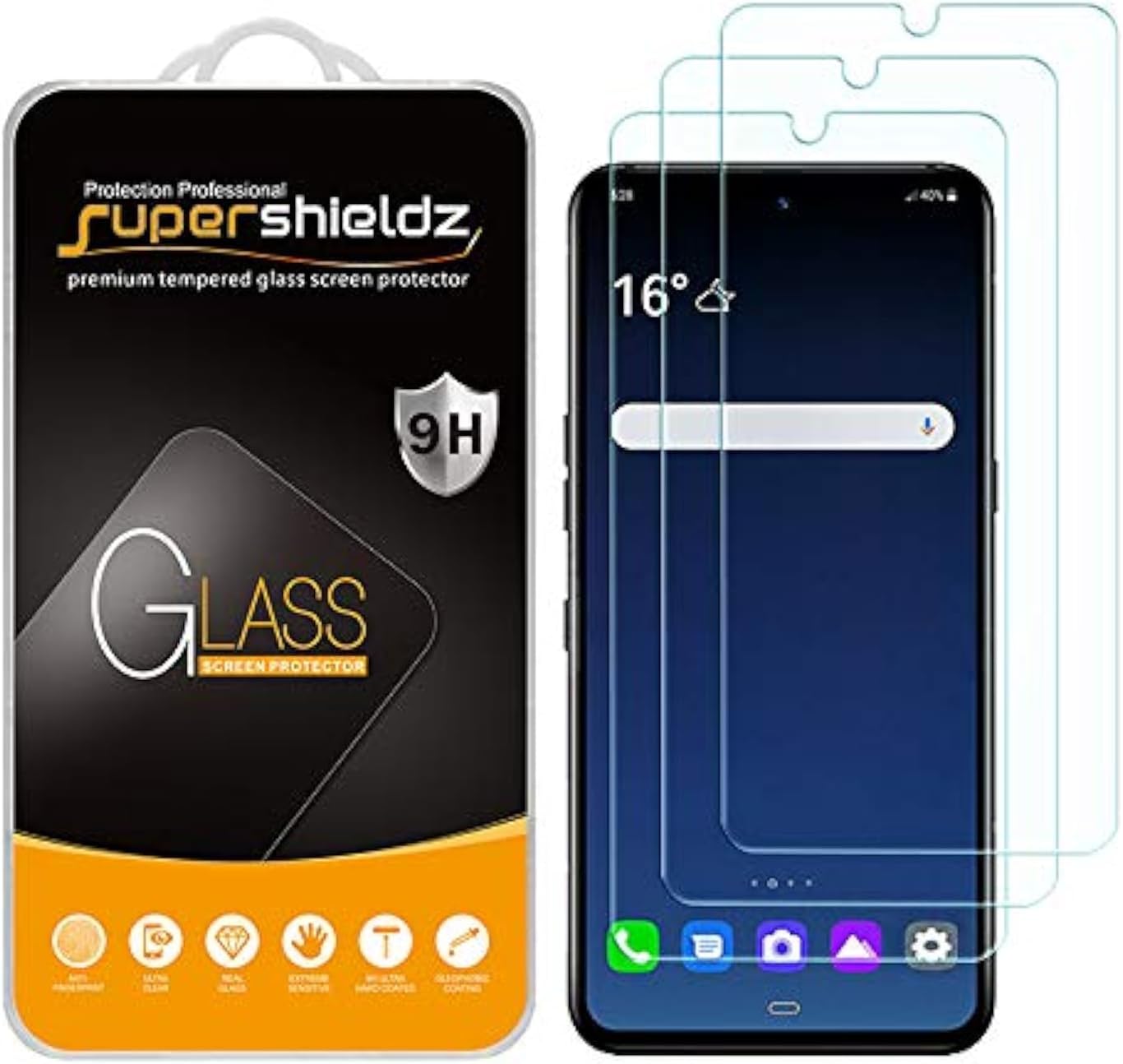 (3 Pack) Designed for LG V60 ThinQ/LG V60 ThinQ 5G / LG V60 ThinQ 5G UW Tempered Glass Screen Protector, (Not Work for The Dual Screen) Anti Scratch, Bubble Free