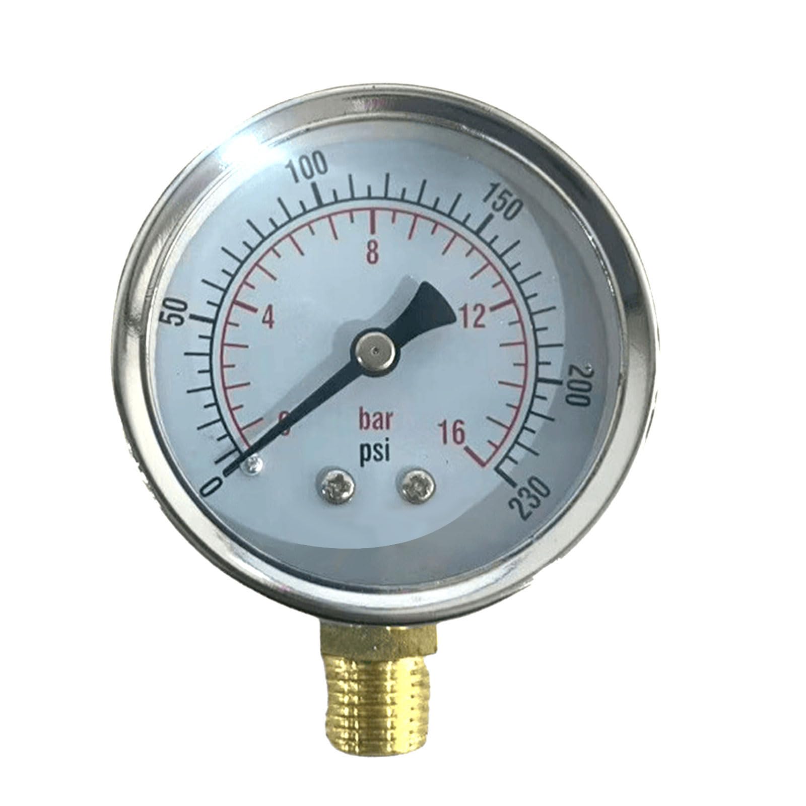 Kaeltsyn 0 To 16Bar Pressure Gauge Metal Construction For Accurate Water And Air Measurement In Industrial And Home Measurement Device