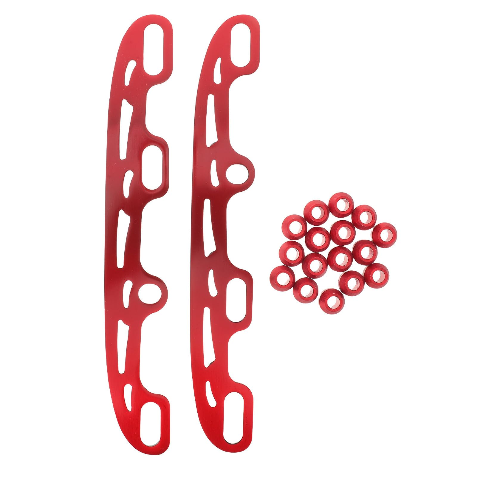 2 Sets Replaceable Ice Skate Blades: 11.4" Stainless Steel Blades with Side Plugs for Inline Roller Skates Ice Figure and Hockey Easy Conversion Kit