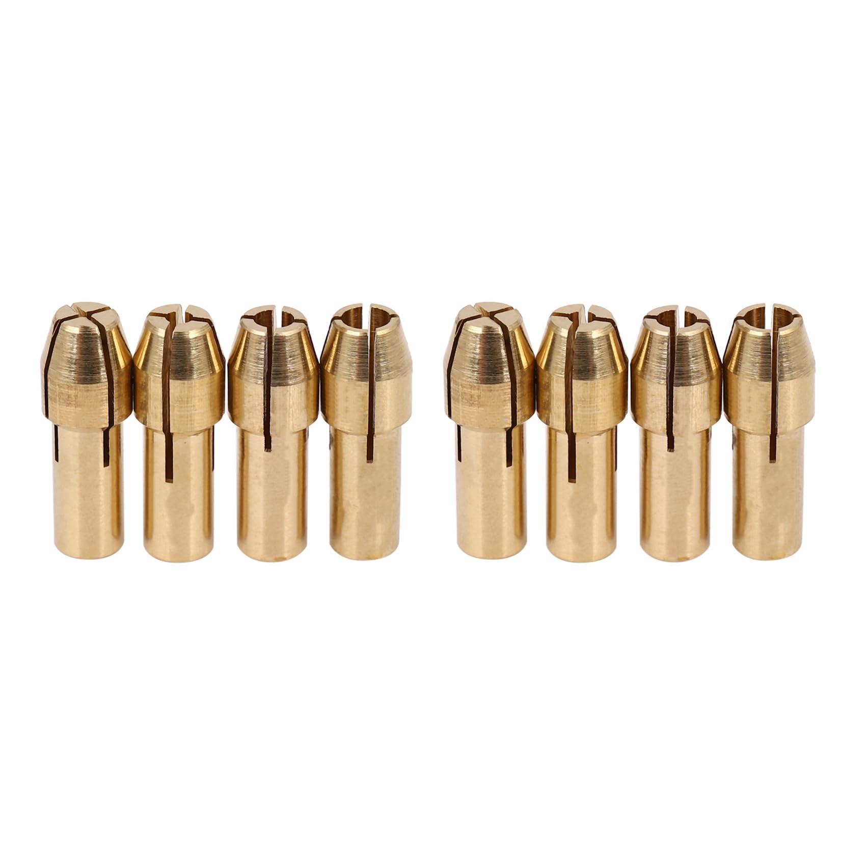 Jnchdghwa Gold 8Pcs Rotary Multi Tool Collet Nut Kit Set For 0.8/1.6/2.35/3.2Mm